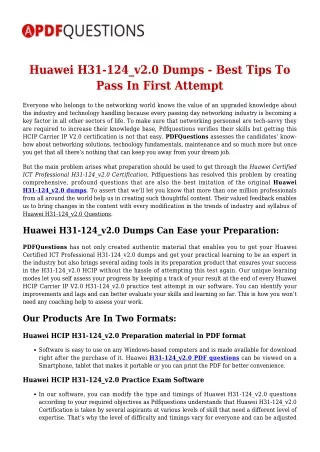 Up-to-Date Huawei H31-124_v2.0 Exam Questions For Guaranteed Success