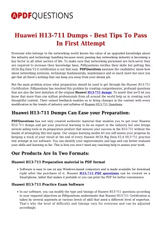Up-to-Date Huawei H13-711 Exam Questions For Guaranteed Success
