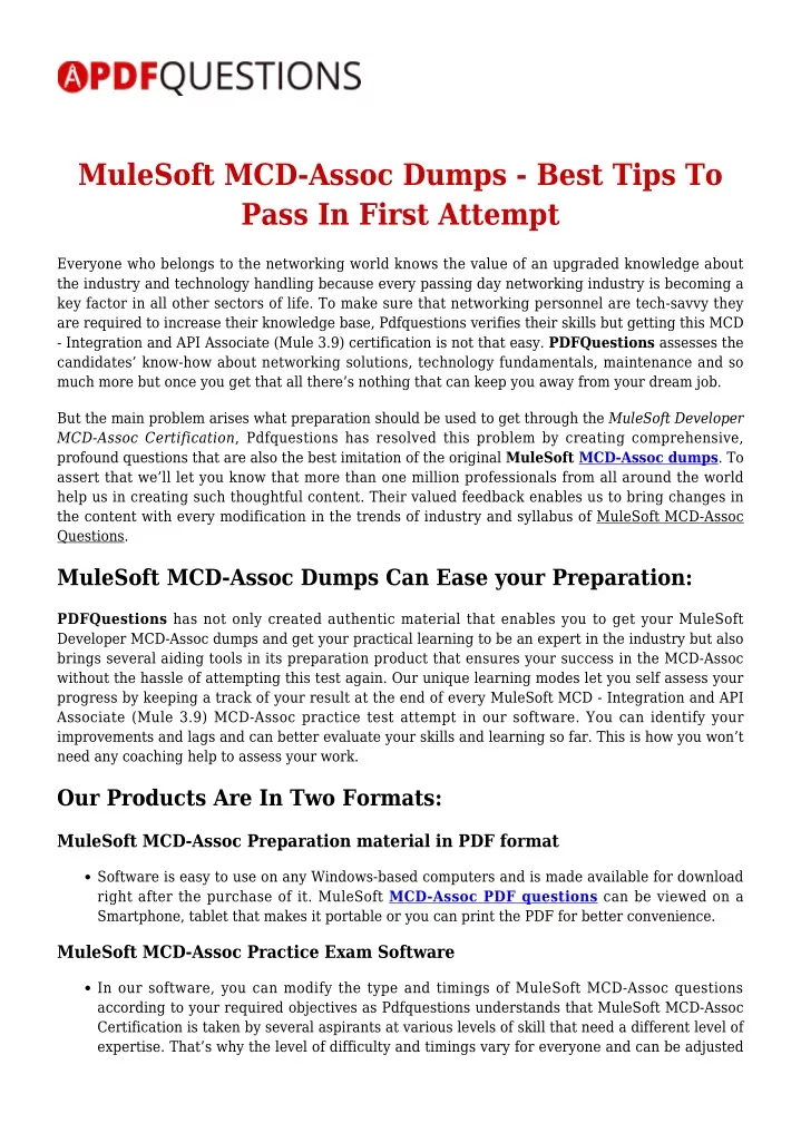 mulesoft mcd assoc dumps best tips to pass