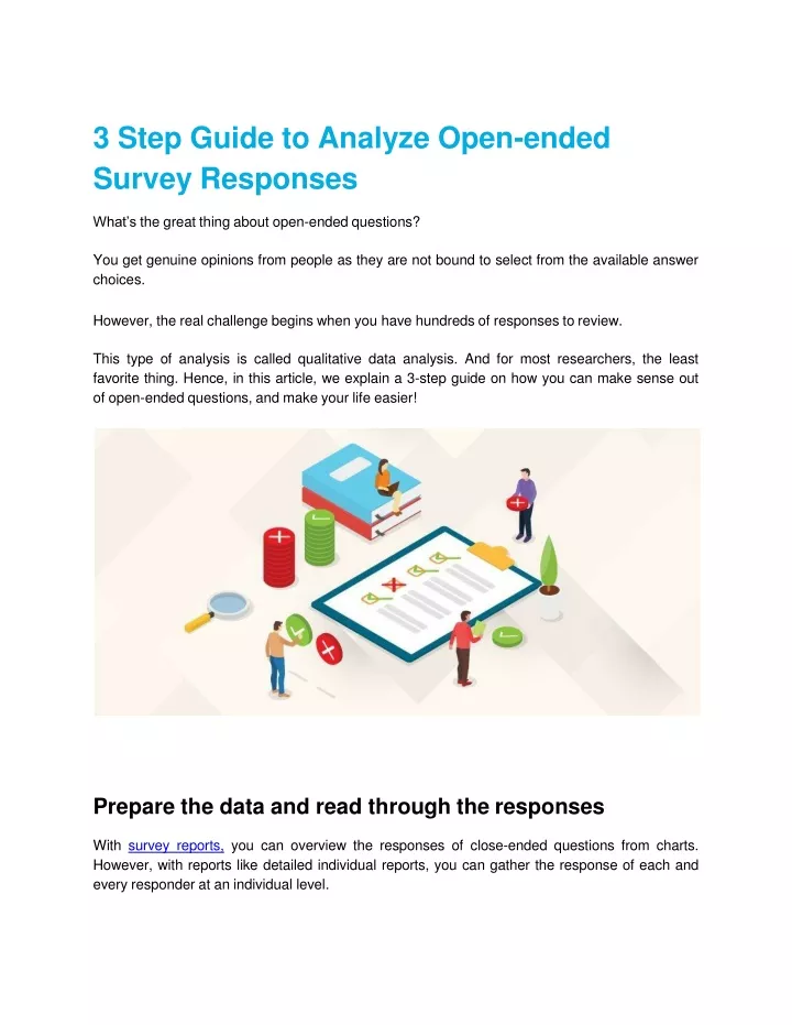 3 step guide to analyze open ended survey responses