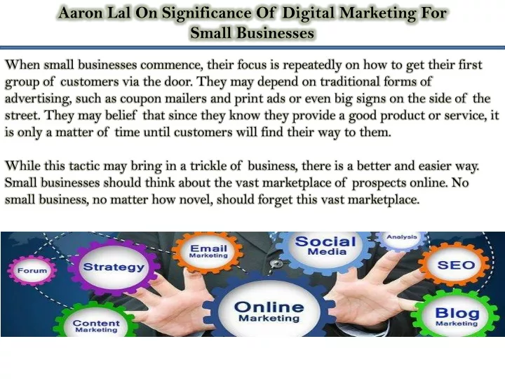aaron lal on significance of digital marketing