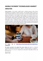 Mobile Payment Technologies Market Sales Size Share 2027 - slide 1