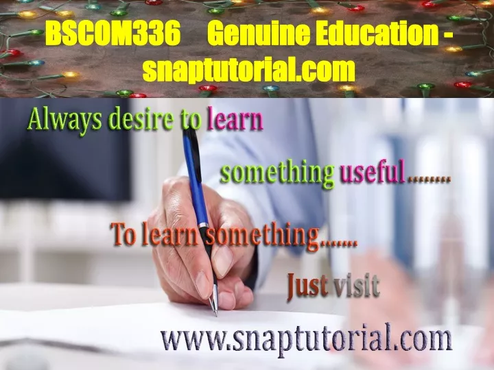 bscom336 genuine education snaptutorial com