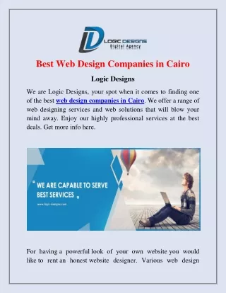 best web design companies in cairo logic designs