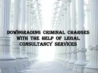 downgrading criminal charges with the help of legal consultancy services
