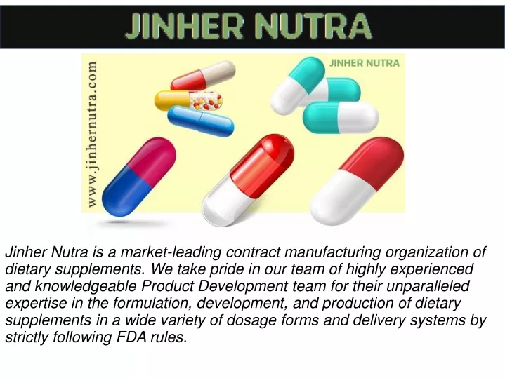 jinher nutra is a market leading contract