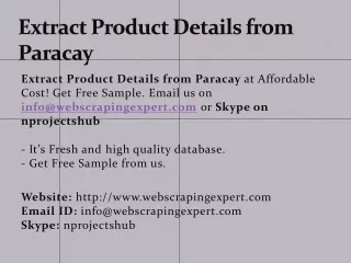 extract product details from paracay