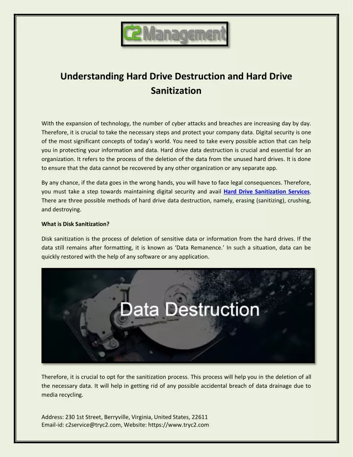 understanding hard drive destruction and hard