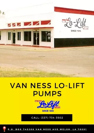 van ness lo lift pumps