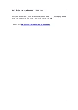 build online learning software udacity clone