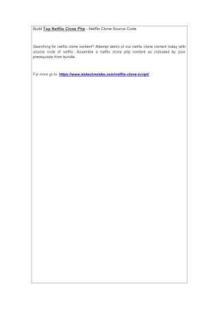 build top netflix clone php netflix clone source
