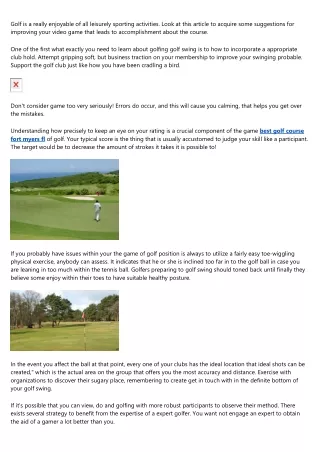 golf is a really enjoyable of all leisurely
