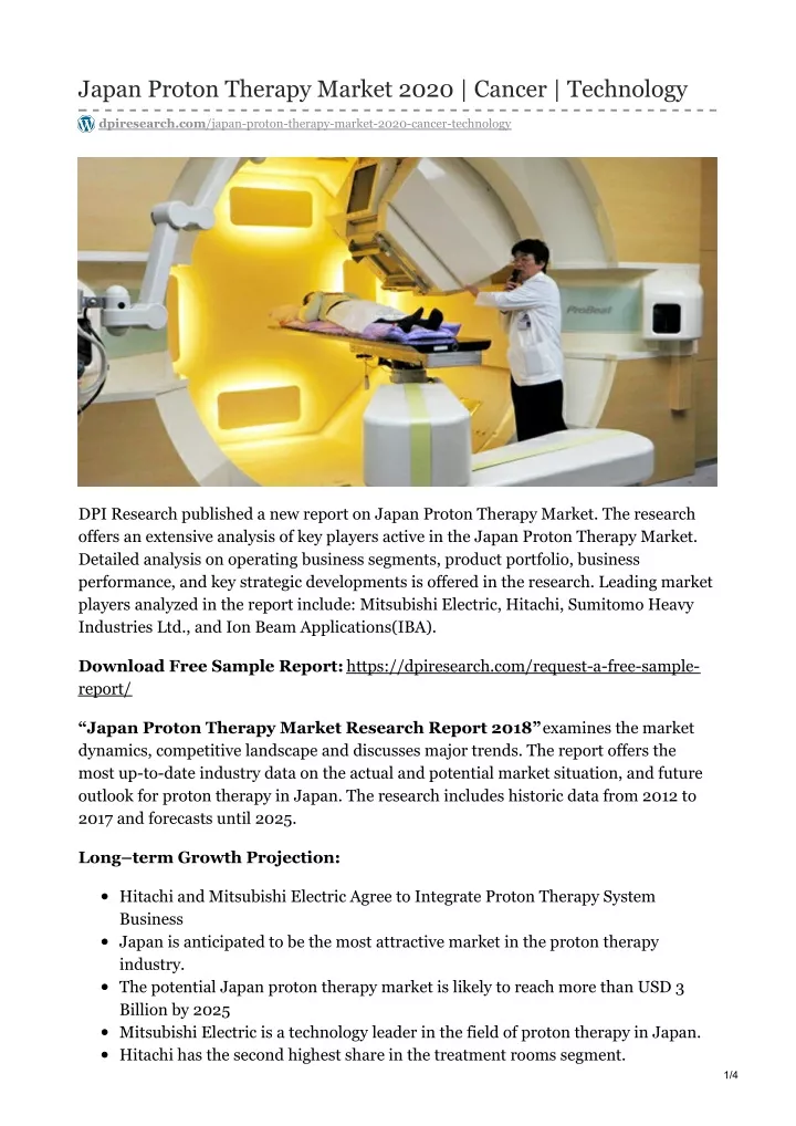 japan proton therapy market 2020 cancer technology