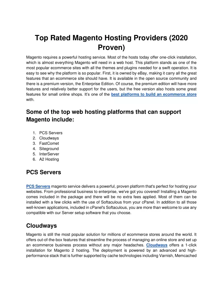 top rated magento hosting providers 2020 proven