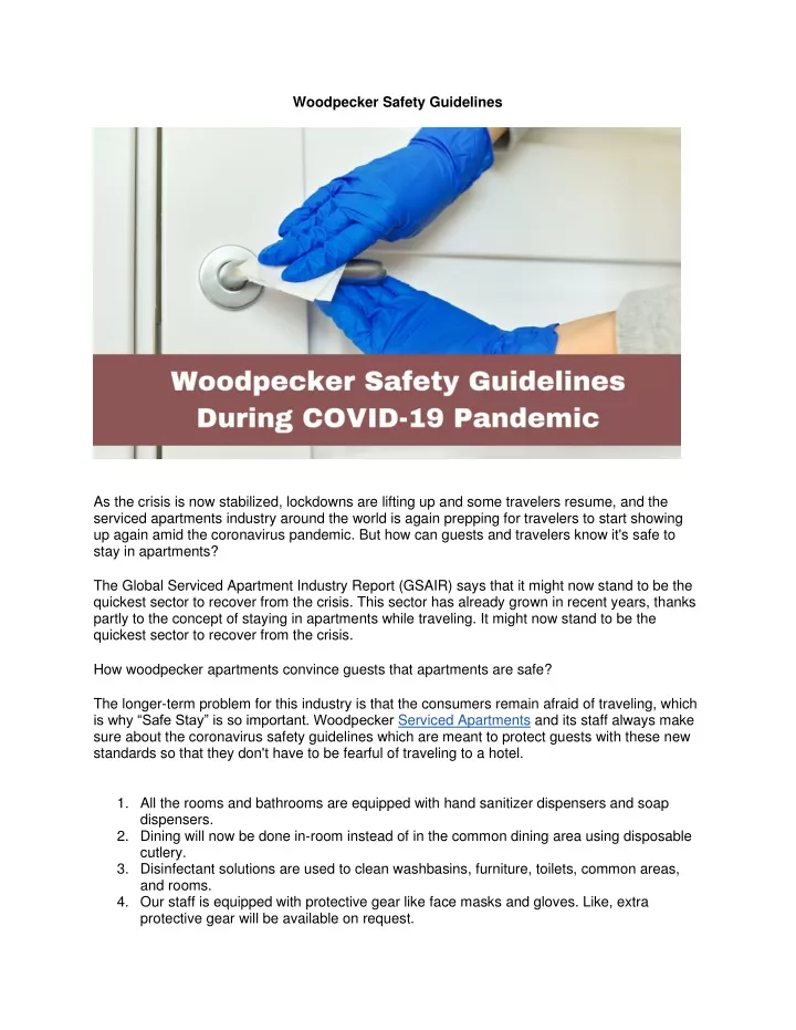 woodpecker safety guidelines