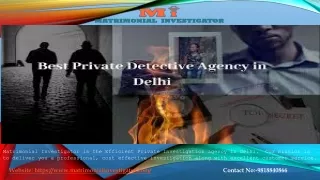 Efficient Detective Agency in Delhi