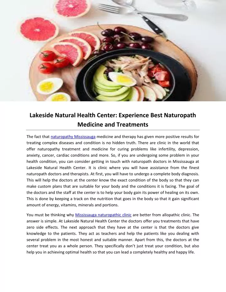 lakeside natural health center experience best