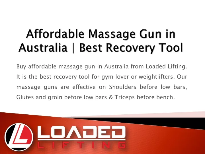 affordable massage gun in australia best recovery tool
