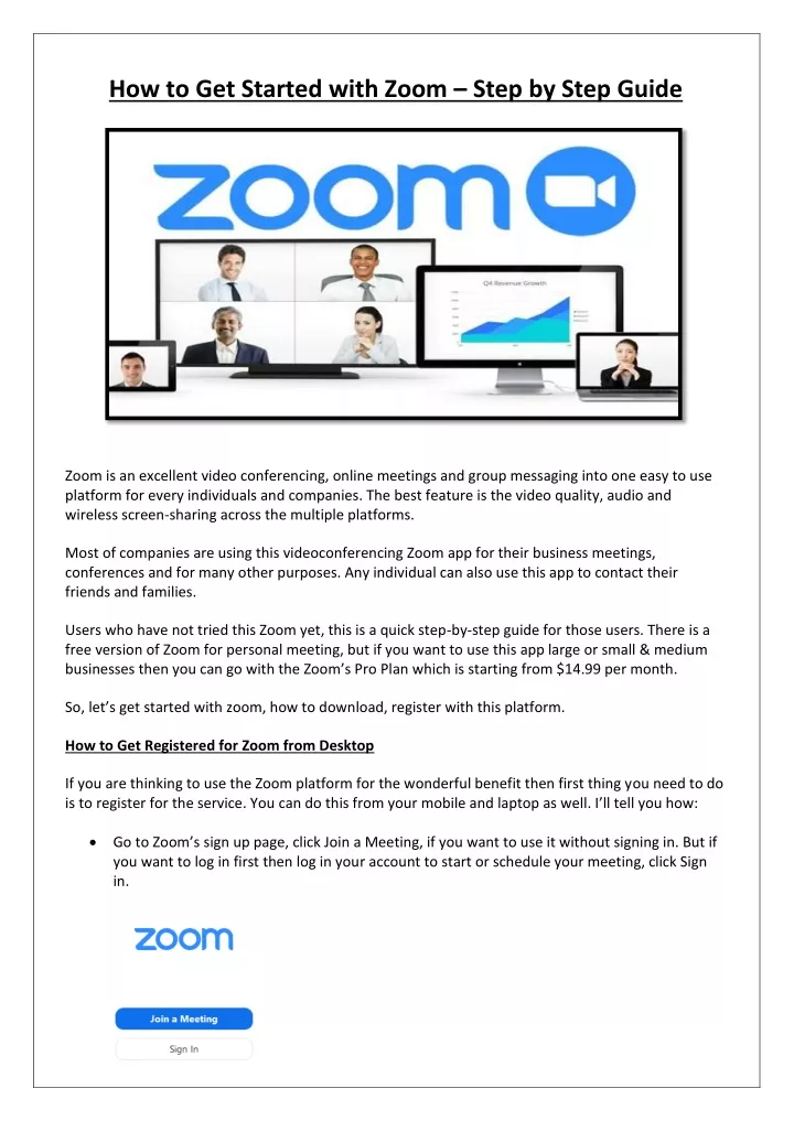how to get started with zoom step by step guide