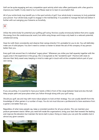 golf can be quite engaging and very competitive