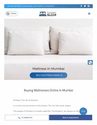 Buy Mattress in Mumbai | Best Mattress in India - shinysleep.com