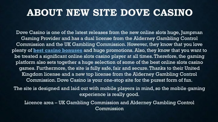 about new site dove casino