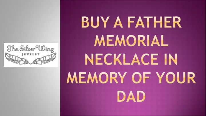 buy a father memorial necklace in memory of your dad