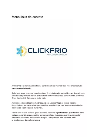 Informações de Contato ClickFrio