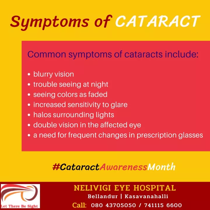 symptoms of cataract