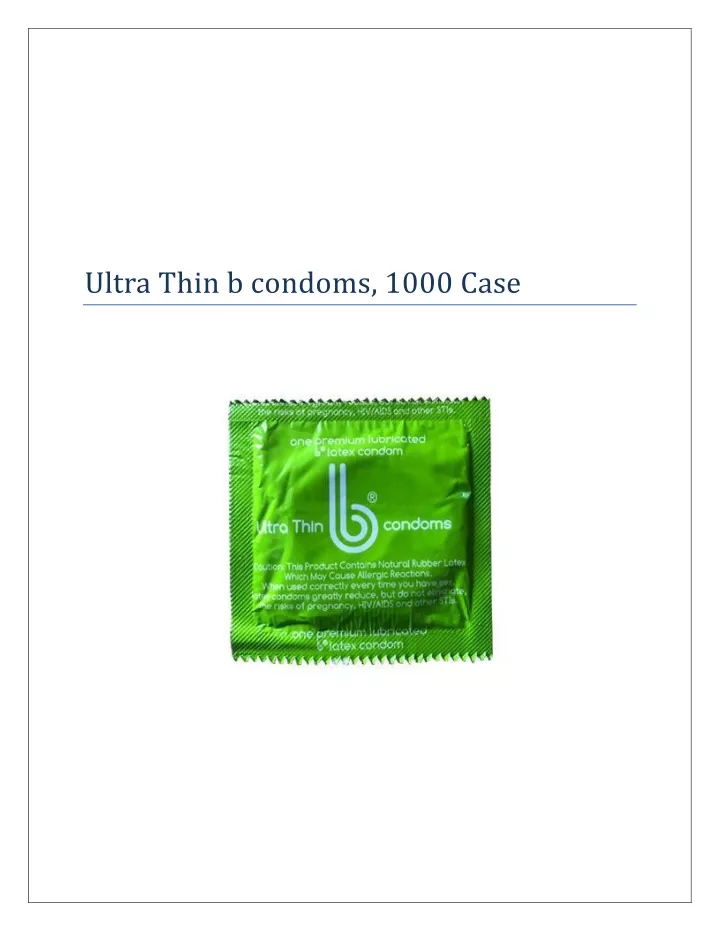 ultra thin b condoms 1000 case