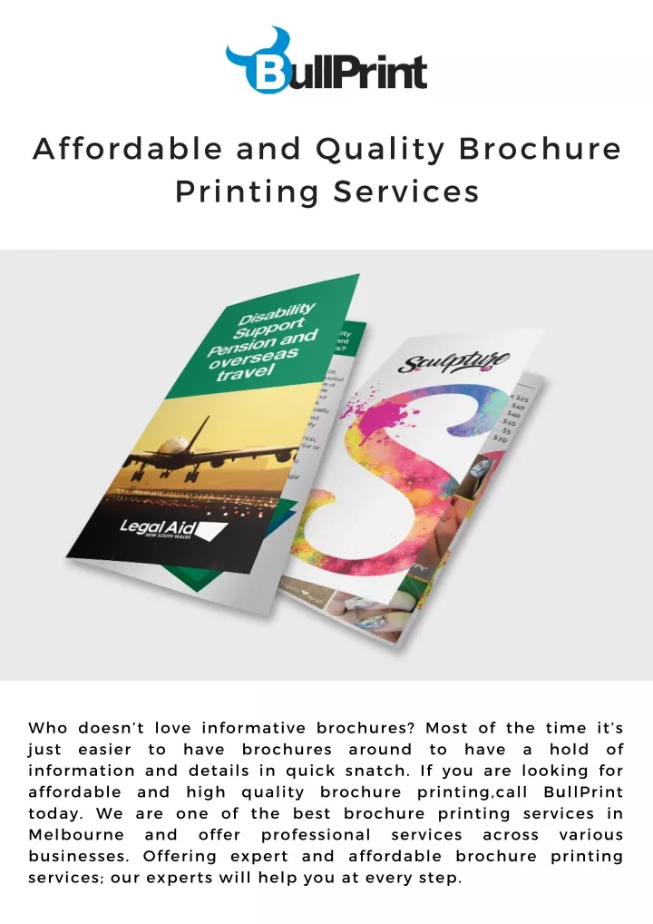 affordable and quality brochure printing services