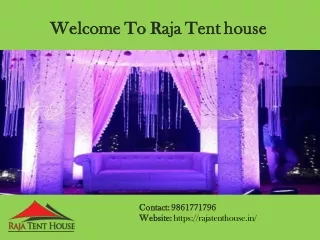 Tent rental services in bhubaneswar