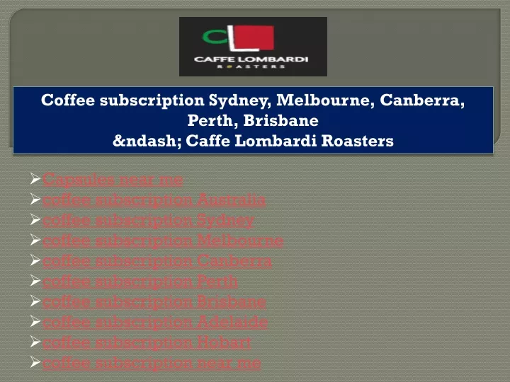 coffee subscription sydney melbourne canberra