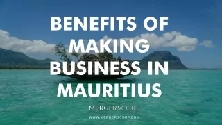 benefits of making business in mauritius
