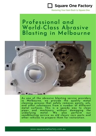 professional and world class abrasive blasting