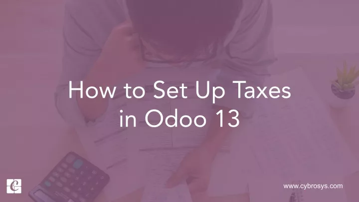 how to set up taxes in odoo 13