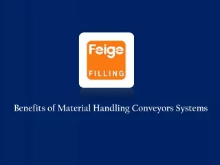 benefits of material handling conveyors systems