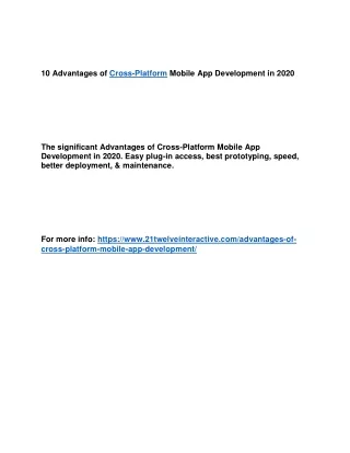 10 advantages of cross platform mobile