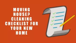 moving house cleaning checklist for your new home