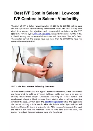 best ivf cost in salem low cost ivf centers in salem vinsfertiliy