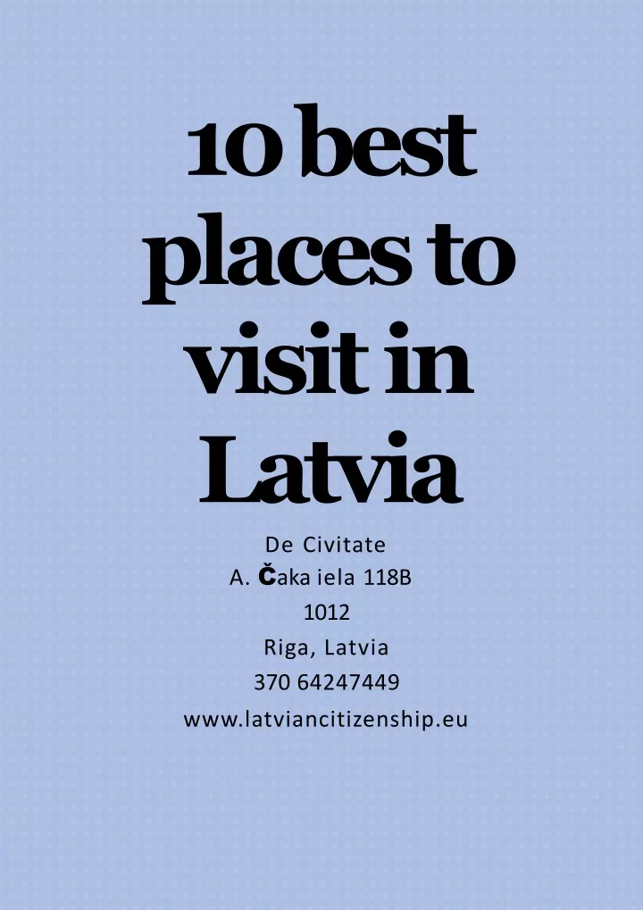 10 best places to visit in latvia