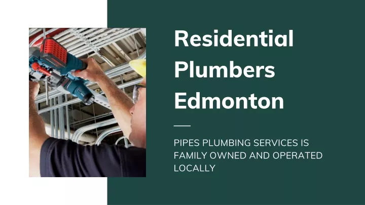 residential plumbers edmonton