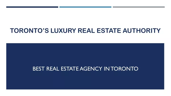 toronto s luxury real estate authority