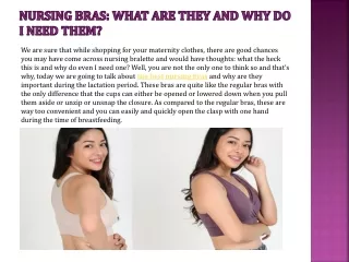 nursing bras what are they and why do i need them