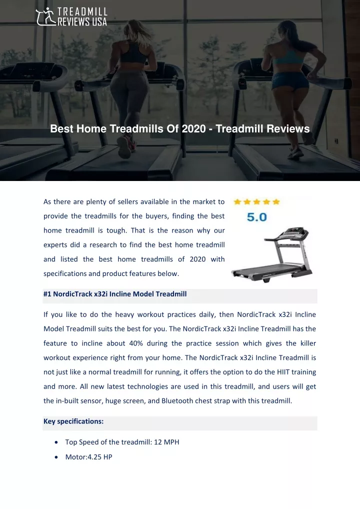 best home treadmills of 2020 treadmill reviews