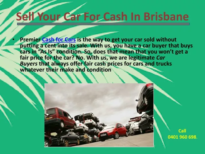 sell your car for cash in brisbane
