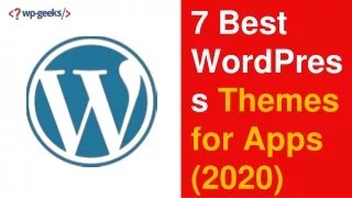 7 best wordpress themes for apps 2020