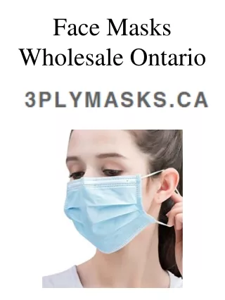 Face Masks Wholesale Ontario
