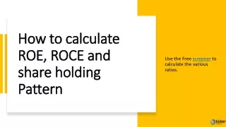 how to calculate roe roce and share holding pattern