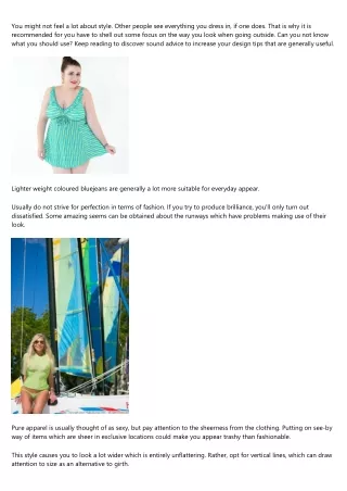 you might not feel a lot about style other people